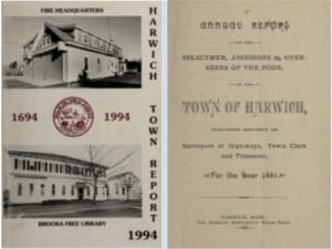 cover images of two town reports, one from 1994 and one from 1887