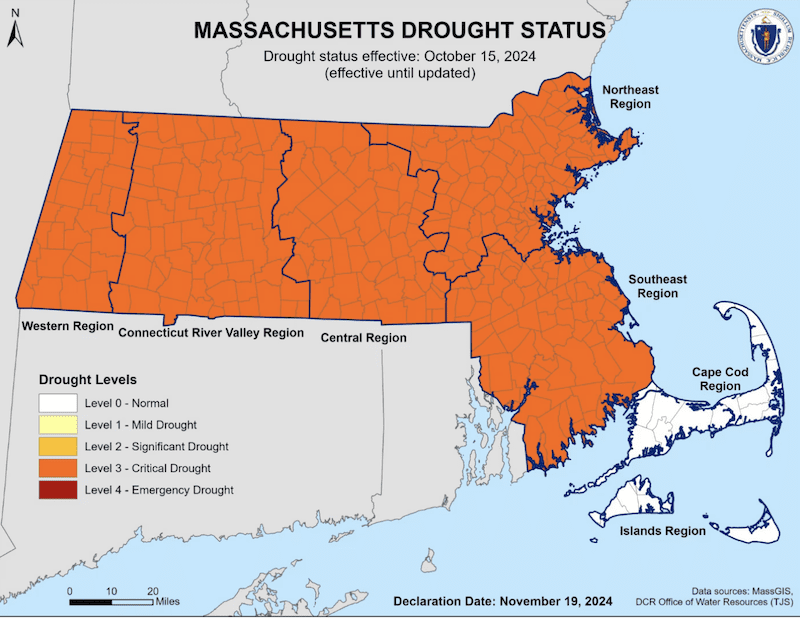 Drought status elevated for most of state - Massachusetts Municipal ...